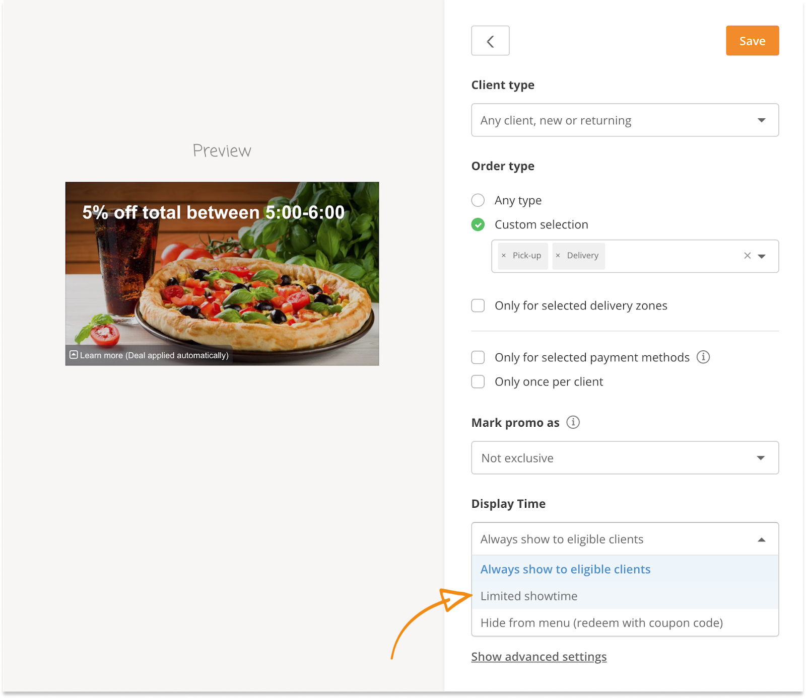 happy hour restaurant promotion
