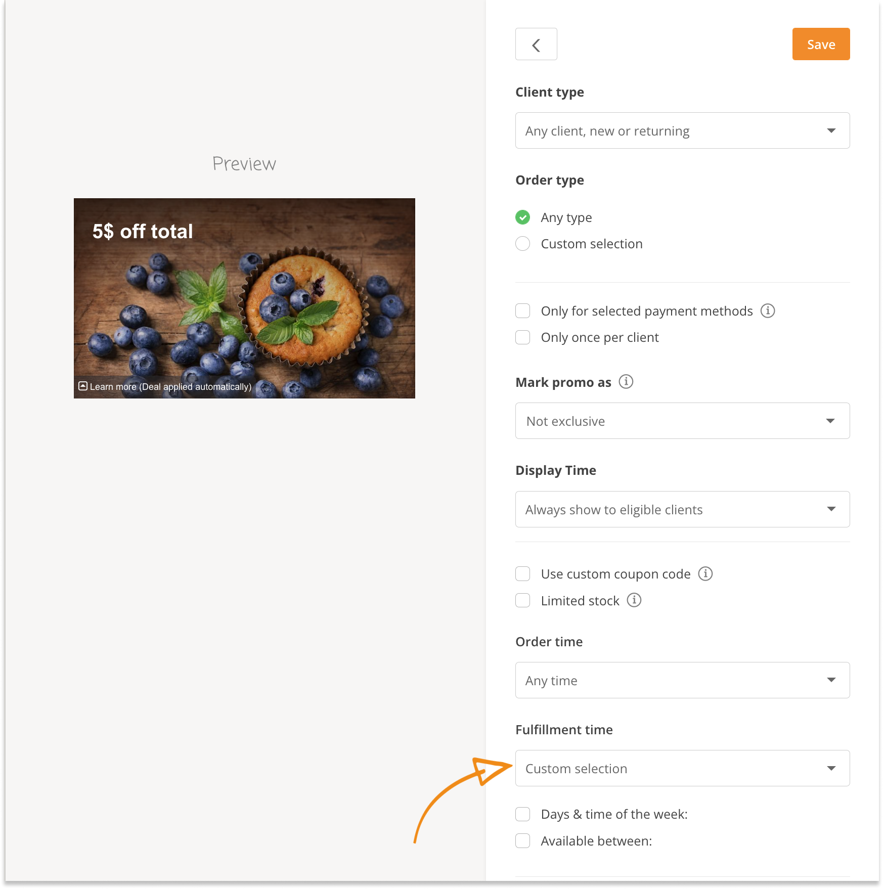 order fulfillment time