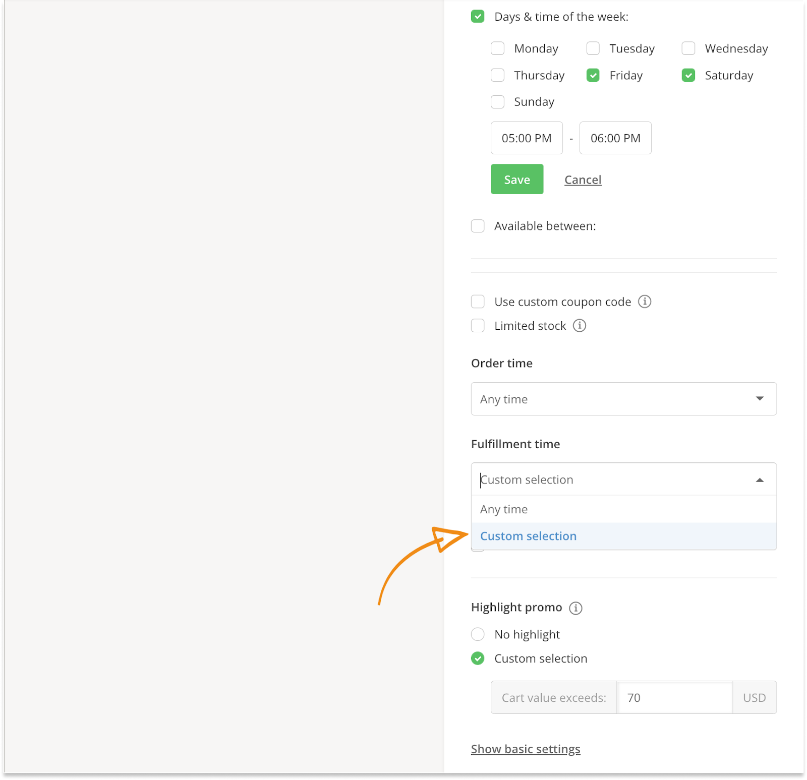 customize restaurant promotion template