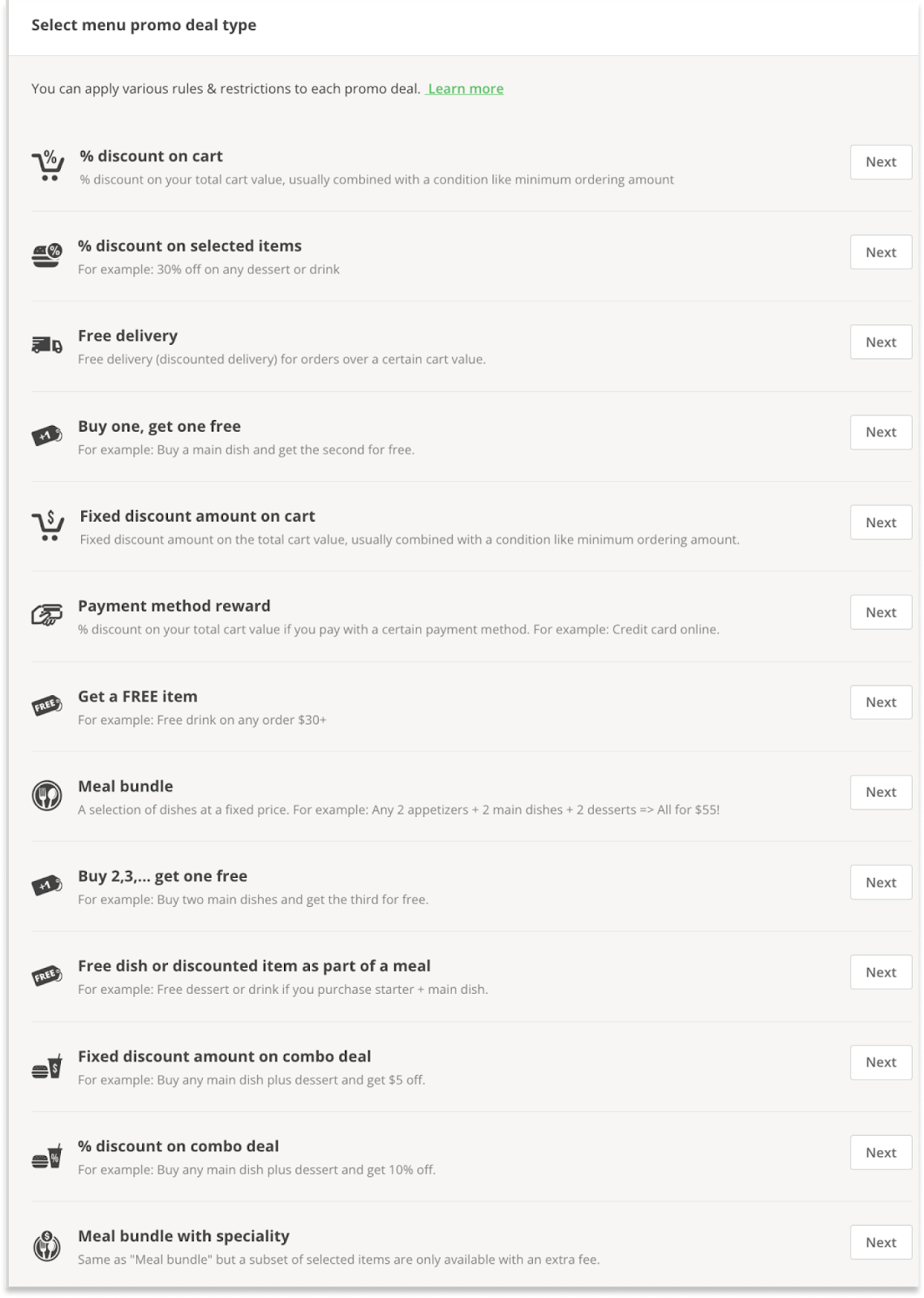 restaurant promotion templates