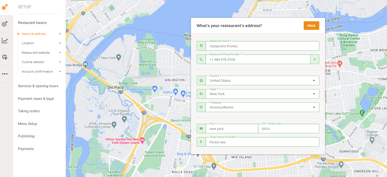set up your restaurant profile with GloriaFood