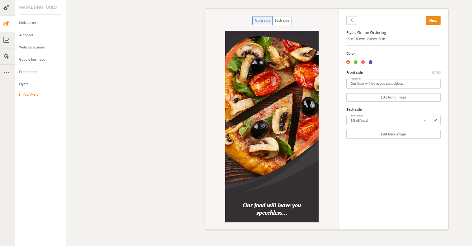 restaurant grand opening ideas: hand out discount coupon code flyers
