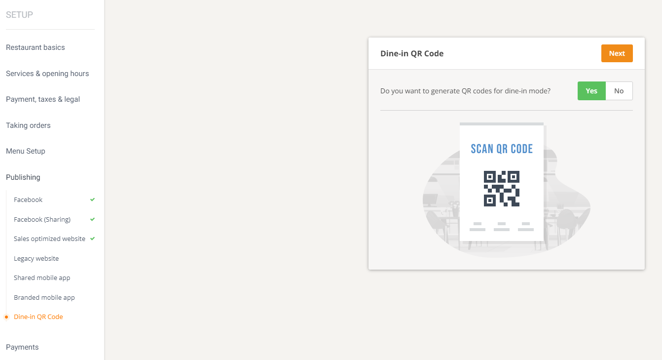 digital restaurant menu qr code