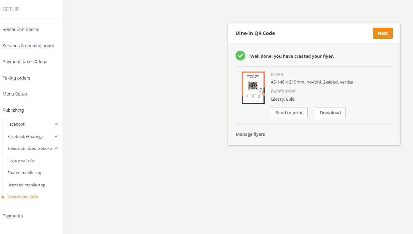 enable contactless ordering at your restaurant via QR code