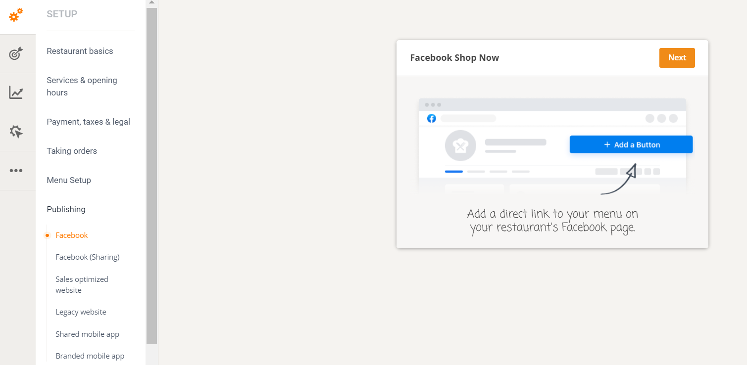 create Facebook page for restaurant
