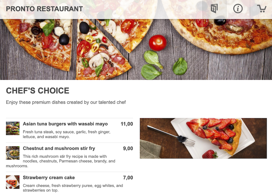 examples of upselling in restaurants: chef’s choice menu